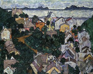 Letni krajobraz; Pejzaż letni, 1917 autorstwa Egon Schiele