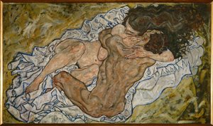 Umarmung (olej na płótnie) autorstwa Egon Schiele