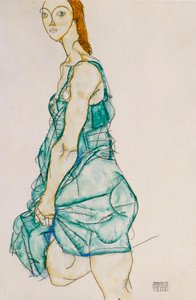 Wyprostowana kobieta stojąca, 1912 autorstwa Egon Schiele