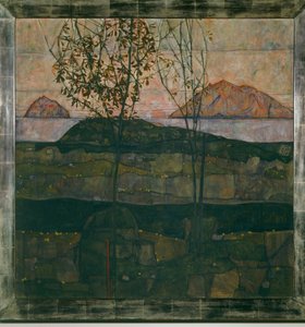 Versinkende Sonne (olej na płótnie) autorstwa Egon Schiele