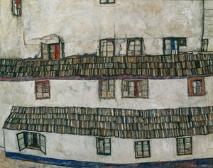 Fasada okienna domu, 1914. autorstwa Egon Schiele