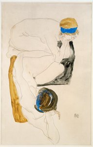 Dwie leżące postacie autorstwa Egon Schiele