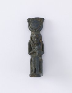 Figura Izydy i Horusa, prawdopodobnie okres ptolemejski, 305-30 p.n.e. (fajans)
