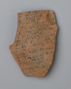 Ostrakońska lista czasów iluminacji, prawdopodobnie z Elefantyny (terakota) autorstwa Egyptian