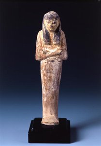 Figurka Shabti (malowany kamień) autorstwa Egyptian