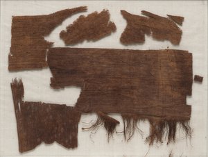 Fragmenty opakowań mumii egipskiej znalezione w trumnie Senbi, Państwo Środka, ok. 1918-1859 p.n.e. autorstwa Egyptian 12th Dynasty