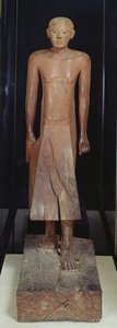 Statuetka Nachti, kanclerza za panowania Sesostrisa I (ok. 1956-ok. 1911 pne) z Asiutu, Środkowe Państwo, ok. 1934-1898 pne (drewno polichromowane)