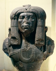 Popiersie Amenemhata (Amenemheta) III ((Nimaat Re lub Ammenemes III), reprezentujący jako kapłan, z Fajum, Państwa Środka, XII dynastia