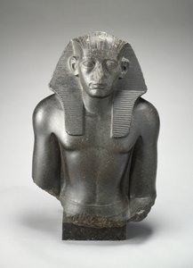 Męska głowa i tors siedzącego posągu króla Sesostrisa III? Egiptu autorstwa Egyptian 13th Dynasty