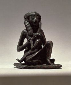 Księżniczka karmiąca dziecko, prawdopodobnie z Edfu, Drugi Okres Przejściowy (miedź)