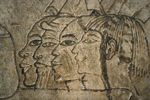 Egipt, Teby Zachodnie, Szejk Adn el-Gurna. Grobowiec Ramosa. Rysunki ścienne autorstwa Egyptian 18th Dynasty