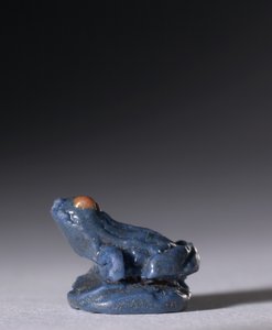 Amulet żaby, ok. 1380-1330 pne (fajans polichromowany) autorstwa Egyptian 18th Dynasty