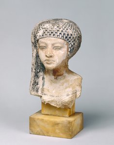 Głowa księżniczki Amarny, c.1353-37 pne (wapień) autorstwa Egyptian 18th Dynasty