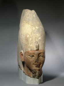 Głowa króla z początku XVIII dynastii, Nowe Królestwo, ok. 1539-1493 pne (piaskowiec) autorstwa Egyptian 18th Dynasty