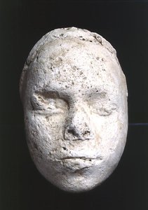 Męska maska, prawdopodobnie gabinet rzeźbiarzy, z Tell El-Amarna, ok. 1353-1295 pne (tynk)