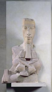 Słup Ozyrysa Amenofisa IV (Echnatona) z Karnaku, okres amarneński, Nowe Państwo, ok. 1353-37 pne (piaskowiec) autorstwa Egyptian 18th Dynasty