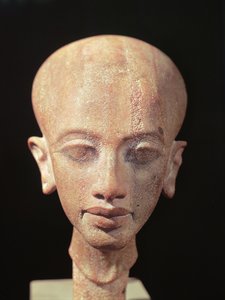 Popiersie portretowe córki króla Echnatona (1353-1337 pne) c.1375 pne (patrz także 160148)