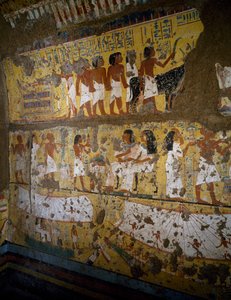 Rekonstrukcja kaplicy Mai, Deir el-Medina, glina i malowany stiuk, cywilizacja egipska, Nowe Królestwo, XVIII dynastia autorstwa Egyptian 18th Dynasty