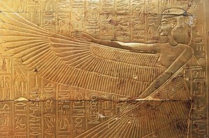 Relief z tylnego zewnętrznego panelu drugiej kaplicy pogrzebowej, Skarby Tutanchamona, Egipt, cywilizacja egipska, Nowe Państwo, XVIII dynastia autorstwa Egyptian 18th Dynasty