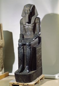 Statua Amenophisa III (ok. 1391-1353 pne) z Tanis, Nowe Królestwo (dioryt)