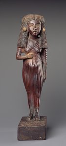 Statuetka stojącej Lady Mi, z Medinet Ghurab, Okres Amarna, Nowe Państwo (drewno)