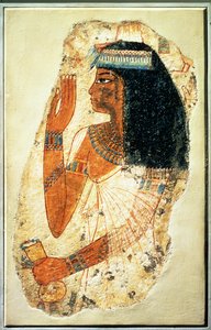 Kobieta Tjepu, Teb, Grób 181, Nowe Państwo (tynk malowany) autorstwa Egyptian 18th Dynasty