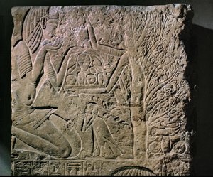 Bogini drzew oferuje jedzenie i picie (ulga) autorstwa Egyptian 18th Dynasty