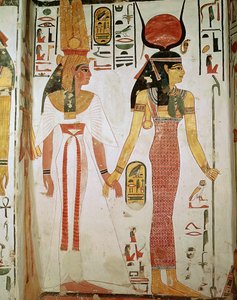 Isis i Nefertari, z grobowca Nefertari, Nowe Królestwo (mural)