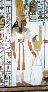 Nefertari, fragment fresków w drugiej komorze grobowca Nefertari, Dolina Królowych, Luksor, Teby (Lista Światowego Dziedzictwa UNESCO