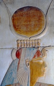 Profil Izydy, Świątynia Seti I, Abydos autorstwa Egyptian 19th Dynasty