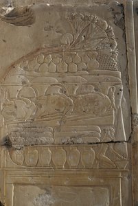 Relief, świątynia Ramzesa II, Abydos, Egipt, cywilizacja egipska, Nowe Państwo, dynastia XIX (zdjęcie ilustracyjne) autorstwa Egyptian 19th Dynasty