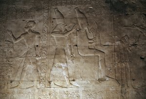 Relief, świątynia Setiego I, Abydos, Egipt, cywilizacja egipska, Nowe Państwo, dynastia XIX (zdjęcie ilustracyjne) autorstwa Egyptian 19th Dynasty