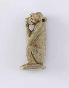 Siedząca małpa, New Kingdom, c.1292-1190 pne (glina)