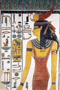Bogini Selkis, fresk, wejście do przedsionka, Grobowiec Nefertari (QV66), Dolina Królowych, Teby (Lista Światowego Dziedzictwa UNESCO autorstwa Egyptian 19th Dynasty