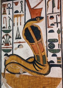 Grób Nefertari / egipska bogini Wadjet (malarstwo ścienne) autorstwa Egyptian 19th Dynasty