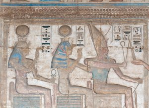 Namalowany reliefowy obraz na ścianie autorstwa Egyptian 20th Dynasty