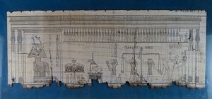 Papirus przedstawiający scenę satyryczną, ok. 1100 pne, datowany na panowanie Ramzesa IX, Cywilizacja Egipska, Nowe Państwo, XX dynastia autorstwa Egyptian 20th Dynasty