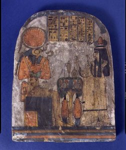 Pomnik wotywny Tentesamona, Pieśni Amona, z Teb, III Okres Przejściowy (drewno malowane) autorstwa Egyptian 22nd Dynasty