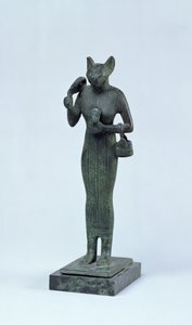 Statuetka bogini Bastet, III Okres Przejściowy (brąz)