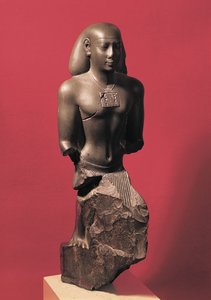 Statua Iahmesa Saneitha, wysokiego rangą urzędnika państwowego, okres saite, ok. 570-526 pne (łupek)