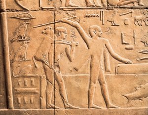Sceny prac rolnych, szczegóły autorstwa Egyptian 4th Dynasty