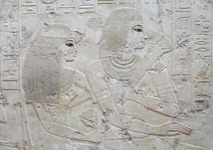 Amenhotep i jego żona May, grobowiec Ramose autorstwa Egyptian Egyptian