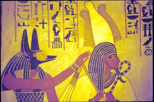 Muinainen Egypti, Seinämaalaus, Sennuferin hauta, Aatelisten hauta, Thebespolish autorstwa Egyptian Egyptian