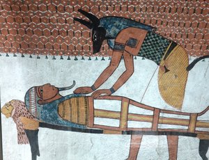 Anubis, grobowiec Inherkhau, Deir El Medineh autorstwa Egyptian Egyptian