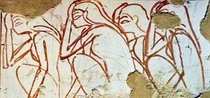 Malowidło ścienne z egipskiego grobowca autorstwa Egyptian Egyptian