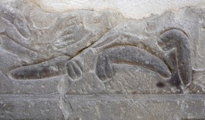 Stosy męskich genitaliów odciętych przez wroga, Świątynia Horusa, Edfu autorstwa Egyptian Egyptian