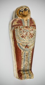 Mumia kukurydziana, 332-150 pne (drewno, glina, piasek, kukurydza i len) autorstwa Egyptian Ptolemaic Period