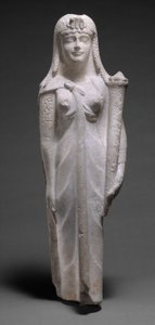 Posąg królowej ptolemejskiej, być może Kleopatra VII, 200-30 pne (wapień dolomitowy) autorstwa Egyptian Ptolemaic Period