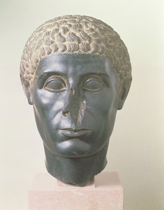 Brooklyn Black Head, prawdopodobnie z Mitrahineh, późny okres ptolemejski (ok. 50 pne) (dioryt) autorstwa Egyptian Ptolemaic Period