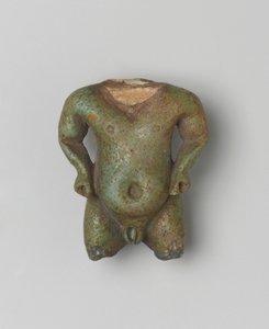 Fragmentaryczny amulet Pataikos, 1539-30 pne (fajans) autorstwa Egyptian School
